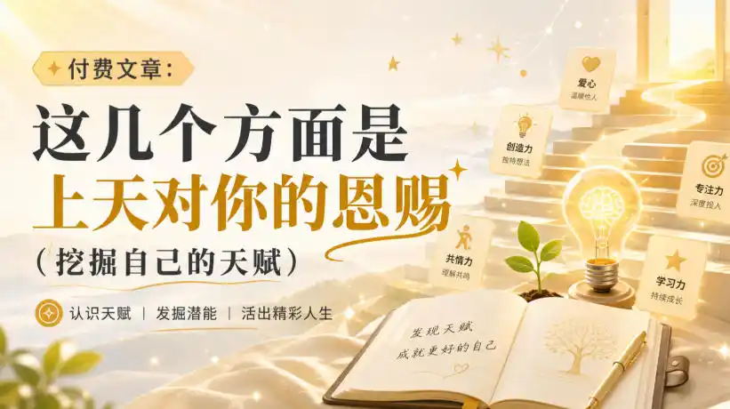 付费文章：这几个方面是上天对你的恩赐(挖掘自己的天赋)-初创源码资源站