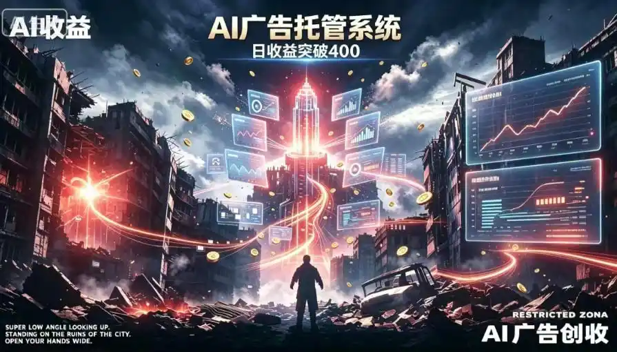 初创源码资源站 AI智能广告全自动化运行单日可达400+小白新手0基础上手揭秘