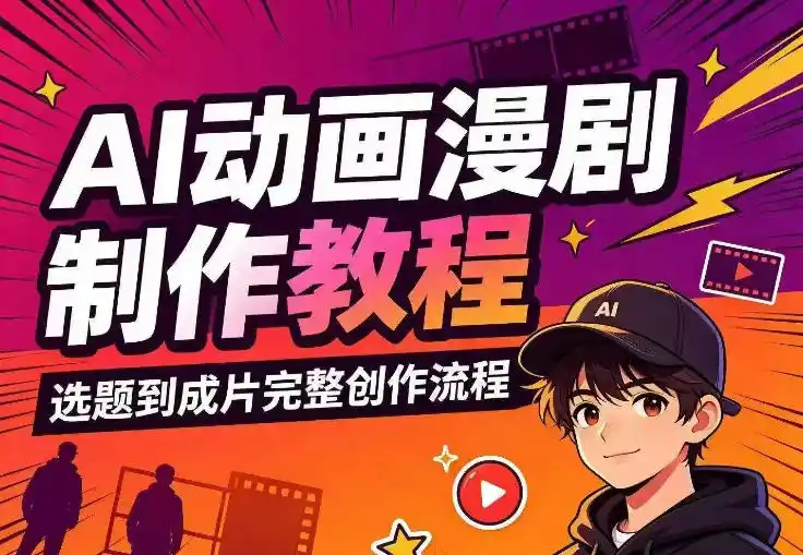 初创源码资源站 AI动画漫剧制作教程从选题构思分镜文案AI绘图配音到剪映成片的完整创作流