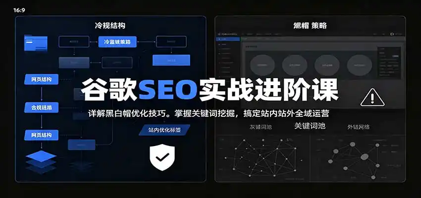 2026谷歌SEO实战进阶课：详解黑白帽优化技巧，掌握关键词挖掘，搞定站内站外全域运营-初创源码资源站