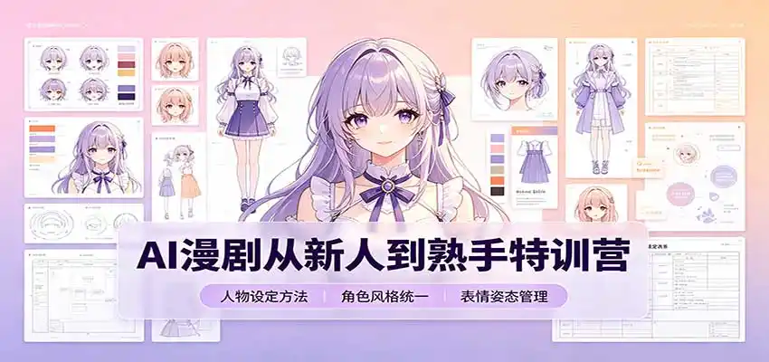 AI漫剧从新人到熟手特训营：剧本分镜创作，提示词模板，人物设定与工具资源-初创源码资源站