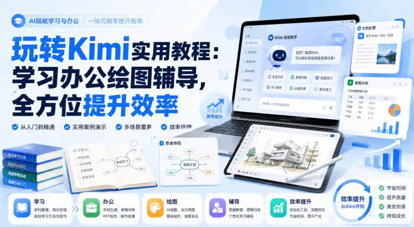 初创源码资源站 玩转Kimi实用教程学习办公绘图辅导全方位提升效率
