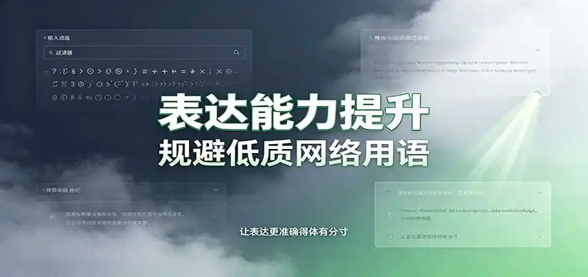 表达能力提升：语言塑造思想逻辑，规避低质网络用语，强化心智感知-初创源码资源站