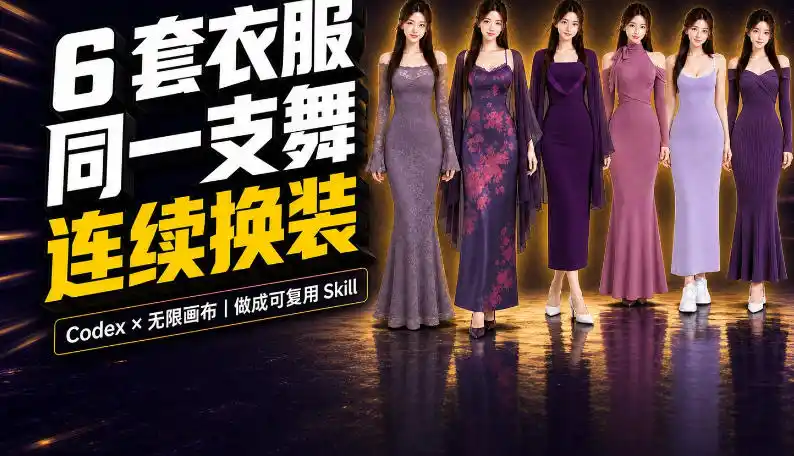 同一支舞，6套衣服按顺序切换：我把服装换装视频做成了一个Skill-初创源码资源站