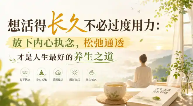 初创源码资源站 付费文章想活得长久不必过度用力放下内心执念松弛通透才是人生最好的养生之道