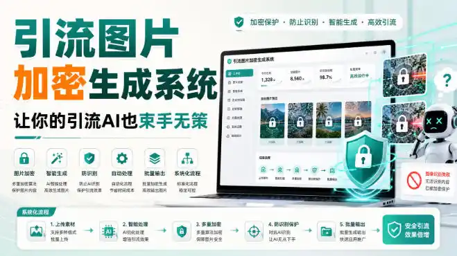 初创源码资源站 引流图片加密生成系统让你的引流AI也束手无策