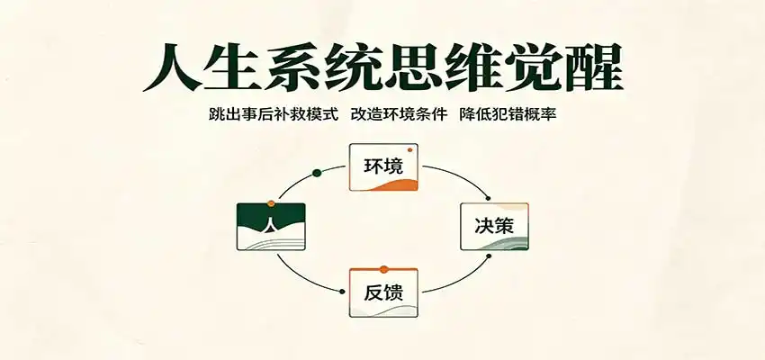 人生系统思维觉醒：跳出事后补救模式，改造环境条件，降低犯错概率-初创源码资源站