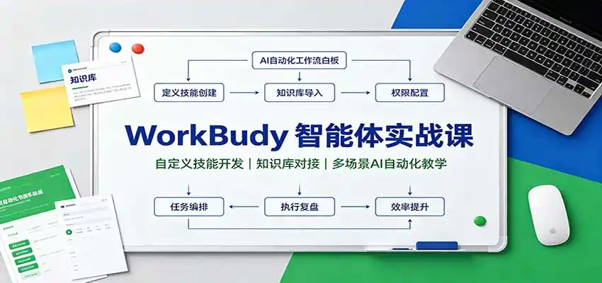 WorkBuddy智能体实战课：自定义技能开发，知识库对接，多场景AI自动化教学-初创源码资源站