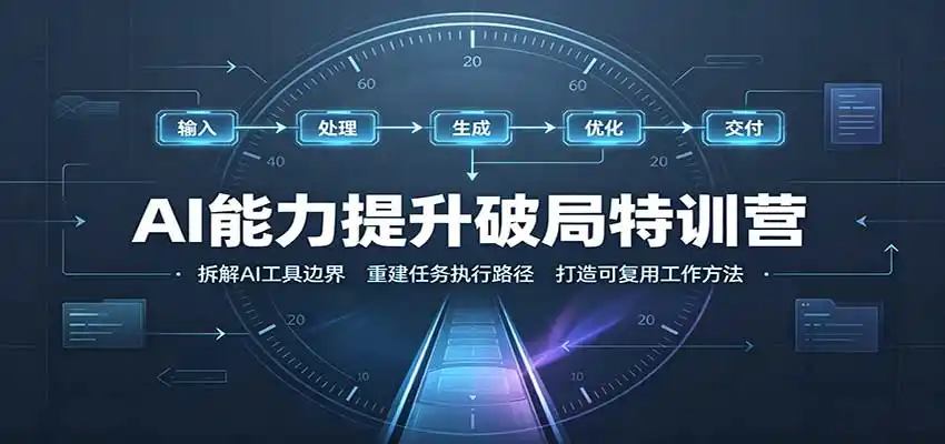 AI能力提升破局特训营：掌握AI交互逻辑，内容创作，搭建工作流-初创源码资源站