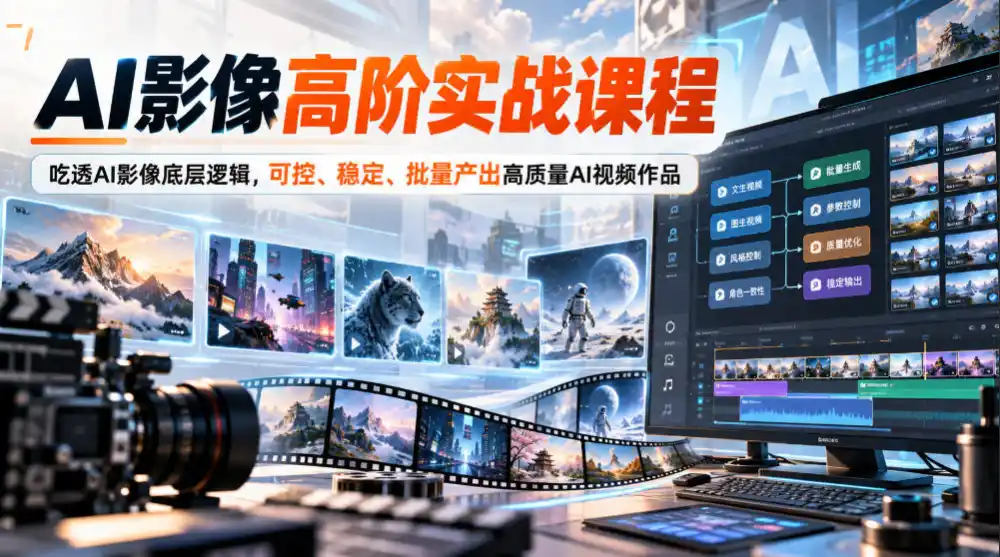 AI影像高阶实战课程，吃透AI影像底层逻辑，可控、稳定、批量产出高质量AI视频作品-初创源码资源站