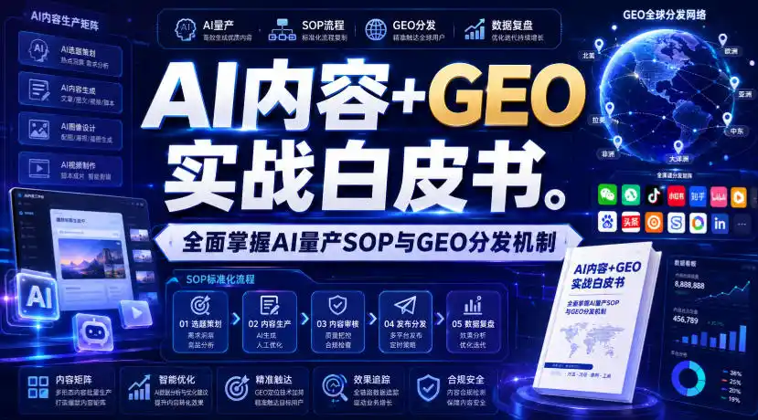 AI内容+GEO实战白皮书，全面掌握AI量产SOP与GEO分发机制【文档】 - 初创源码资源站-初创源码资源站