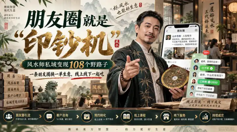 初创源码资源站 朋友圈就是印钞机风水师私域变现108个野路子一条朋友圈换一单生意线上线下一起吃文档