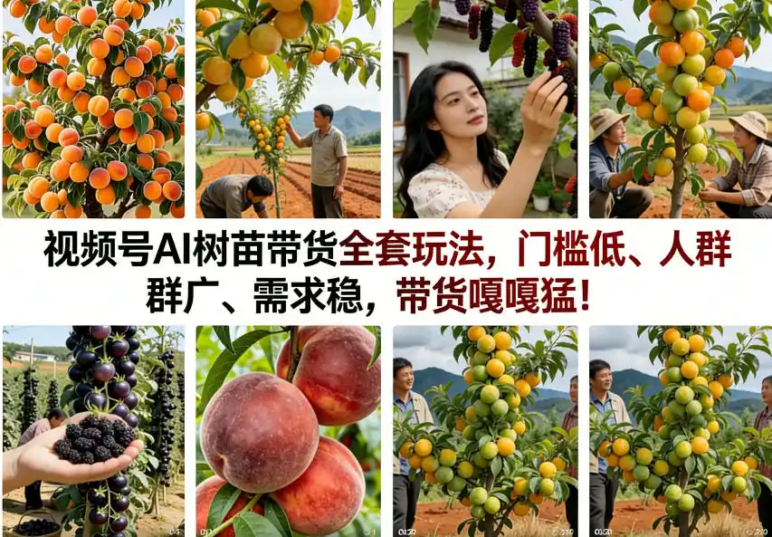 初创源码资源站 视频号AI树苗带货全套玩法门槛低人群广需求稳带货嘎嘎猛更新0908