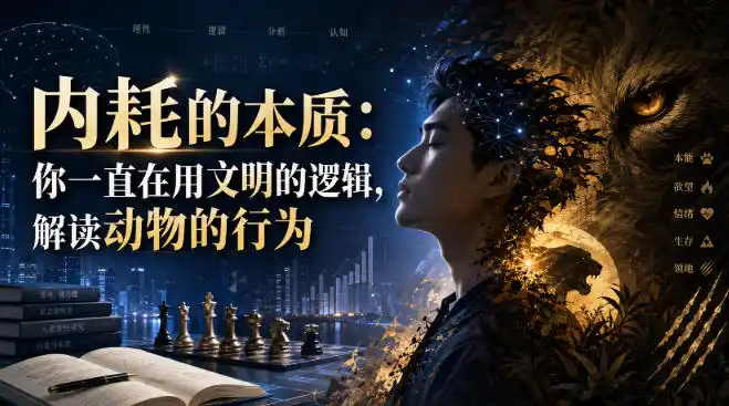 付费文章：内耗的本质：你一直在用文明的逻辑，解读动物的行为 - 初创源码资源站-初创源码资源站