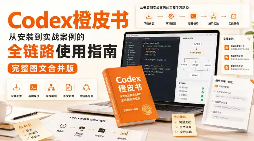 Codex橙皮书，从安装到实战案例的全链路使用指南，完整图文合并版-初创源码资源站