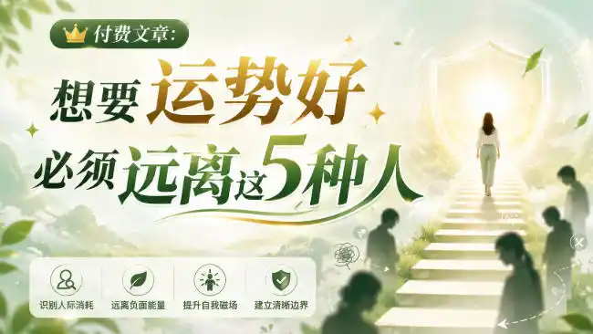 付费文章：想要运势好，必须远离这5种人-初创源码资源站
