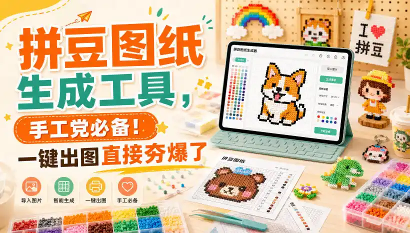 拼豆图纸生成工具，手工党必备！一键出图直接夯爆了-初创源码资源站