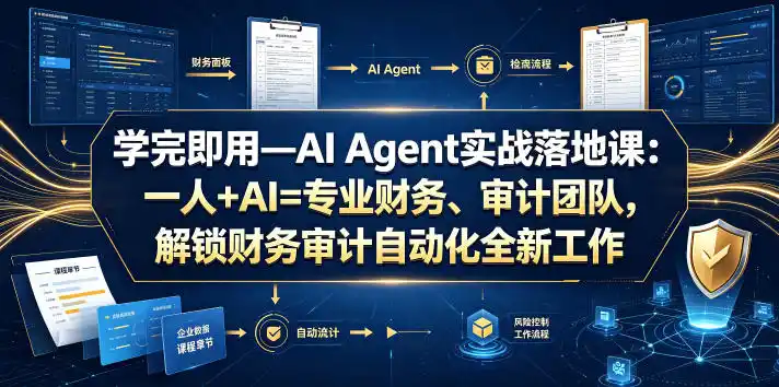 初创源码资源站 学完即用AI Agent实战落地课一人+AI=专业财务审计团队解锁财务审计自动化全新工作模式更新0818