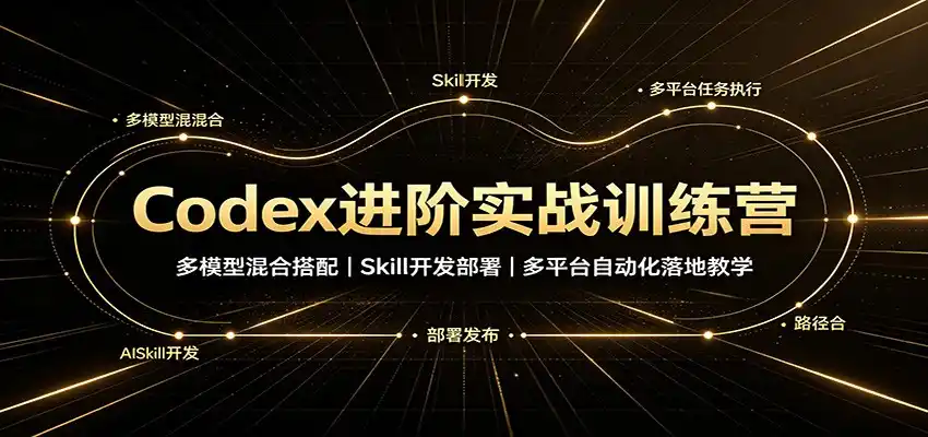 Codex进阶实战训练营：多模型混合搭配，Skill开发部署，多平台自动化落地教学-初创源码资源站