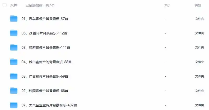 图片[3]-某宝付费购买，常用6G音效合集！970+首宣传片背景音乐，无版权可商用大气素材，分类清晰，高质量内容 - 初创源码资源站-初创源码资源站