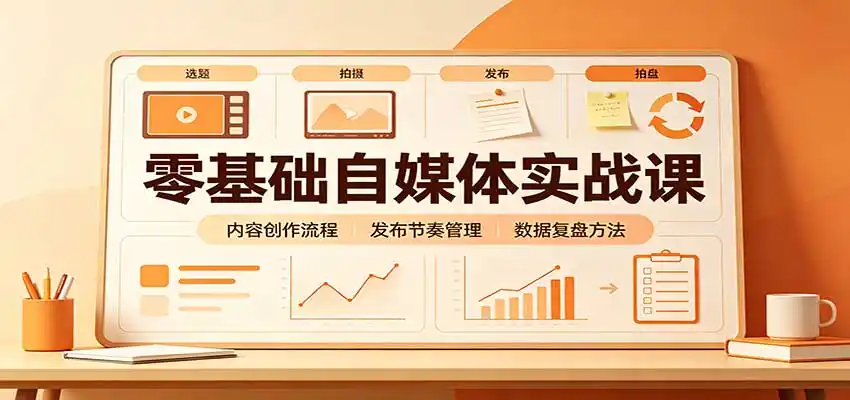 零基础自媒体实战课：赛道人设冷启动，内容创作复盘，公私域商业闭环-初创源码资源站