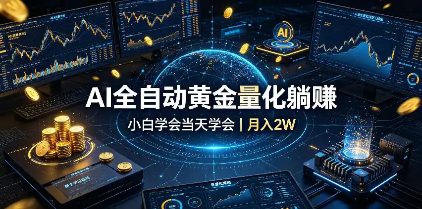 AI全自动黄金量化躺賺：小白学会当天学会，月入2W！【揭秘】 - 初创源码资源站-初创源码资源站