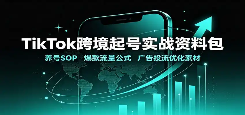 TikTok跨境起号实战资料包:养号SOP,爆款流量公式,广告投流优化素材-初创源码资源站
