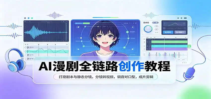 AI漫剧全链路创作教程：打磨剧本与静态分镜，分镜转视频，调音对口型，成片剪辑-初创源码资源站