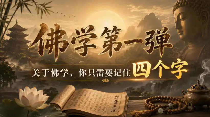 付费文章：佛学第一弹，关于佛学，你只需要记住四个字-初创源码资源站