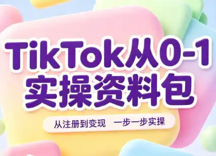 TikTok从0-1实操资料包：养号SOP+爆款公式+投流手册-初创源码资源站