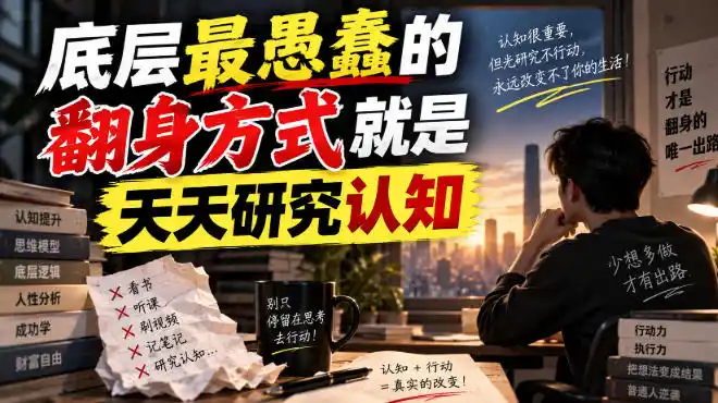 付费文章：底层最愚蠢的翻身方式就是天天研究认知-初创源码资源站