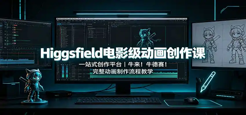 Higgsfield电影级动画创作课：一站式创作平台，牛来！牛德赛！完整动画制作流程教学-初创源码资源站