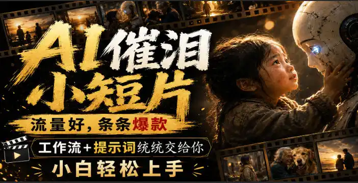 初创源码资源站 AI催泪小短片流量好条条爆款工作流+提示词统统交给你小白轻松上手