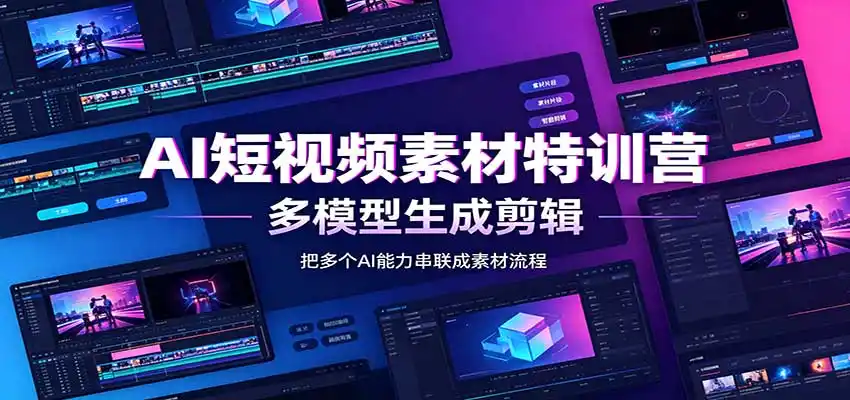AI短视频素材特训营：Codex本地部署实操，多模型生成剪辑，爆量素材挖掘教学-初创源码资源站