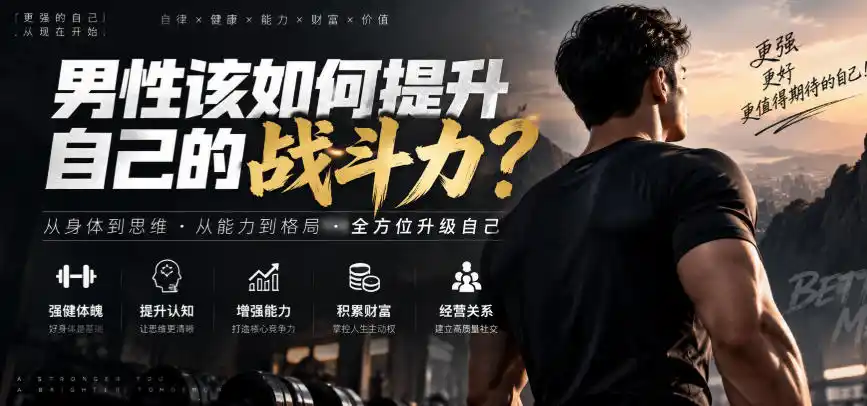 付费文章：男性该如何提升自己的战斗力？-初创源码资源站