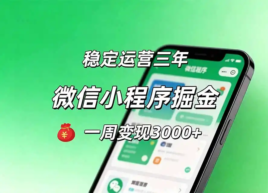 月收益稳定1W+的微信小程序，前期积累客户，后期躺平养老，小白轻松上手-初创源码资源站