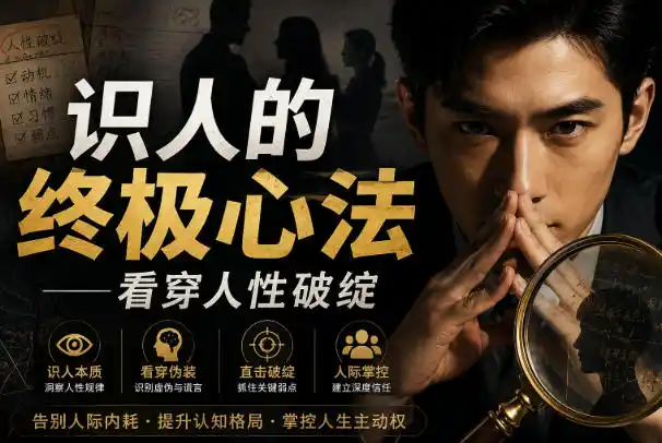 付费文章：识人的终极心法——看穿人性破绽-初创源码资源站