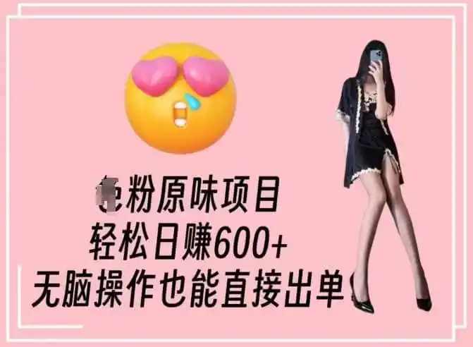 男粉原味项目，轻松日赚800+，无脑操作也能直接出单【揭秘】-初创源码资源站
