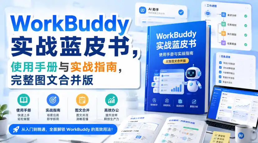 WorkBuddy实战蓝皮书，使用手册与实战指南，完整图文合并版-初创源码资源站