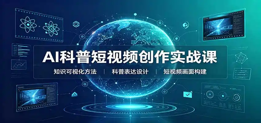 AI科普短视频创作实战课：配套要点文档，文案与视频提示词模板教学-初创源码资源站