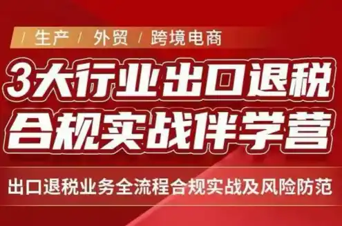 王老师·《生产+外贸+跨境电商企业》出口退税陪跑营 - 初创源码资源站-初创源码资源站
