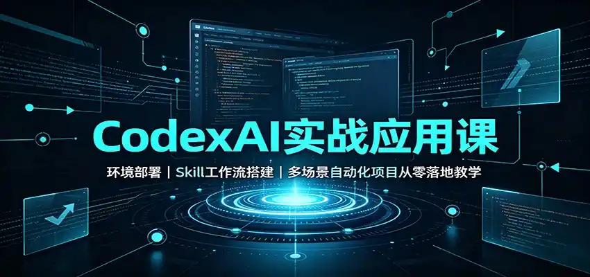 CodexAI实战应用课：环境部署Skill工作流搭建，多场景自动化项目从零落地教学-初创源码资源站