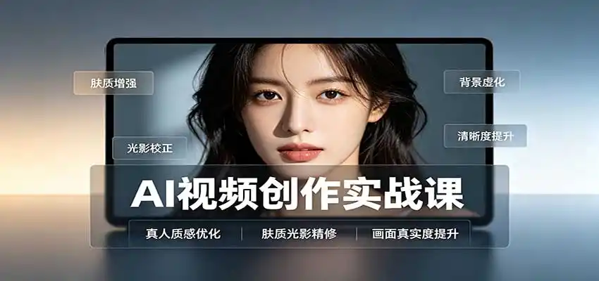 AI视频创作实战课：人物面部情绪调试，真人质感优化，提示词模板与变现方向-初创源码资源站